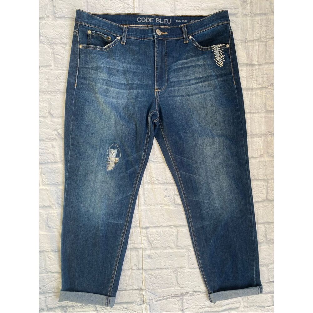 Code Bleu women 12 cotton blend Hayley weekend slim crop jeans